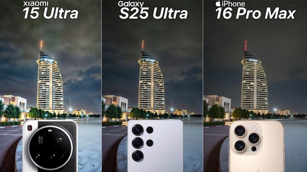 Camera của iPhone, Samsung, và Xiaomi chụp cùng một cảnh.